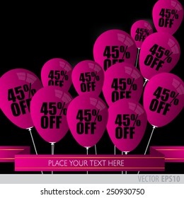 Purple balloons With Sale Discounts 45 percent.