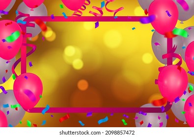 Purple Baloons On The Upsteirs With Clear Path Isolated . Illustration Of Beautiful, Candy,