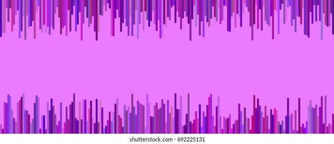 Purple banner background design - horizontal vector graphic from vertical stripes