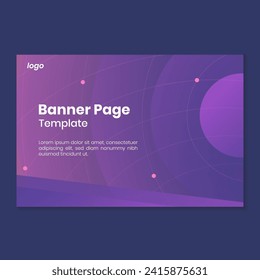 Purple banner page background with modern style