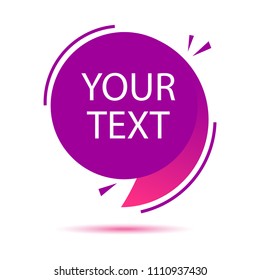 Purple banner for your text. Text box for presentation or promotion. Vector illustration