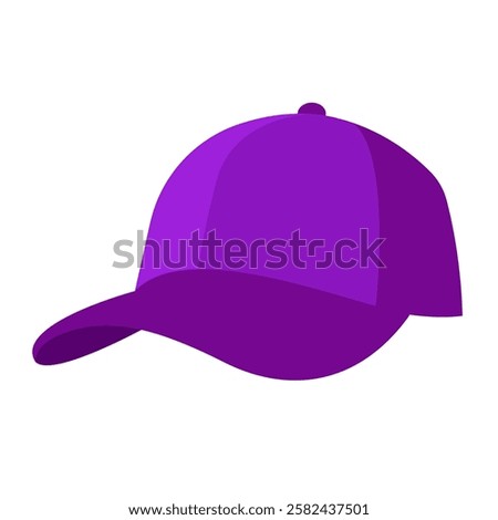 purple baseball cap Icon vector illustration flat style logo design