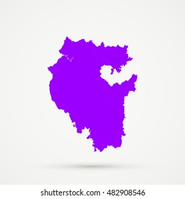 Purple Bashkortostan Map Illustration