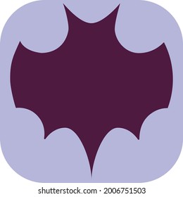 Murciélago morado, ilustración, vector sobre fondo blanco.