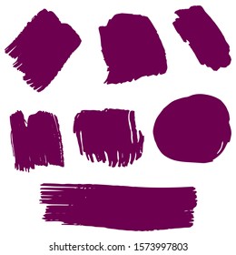 Purple Batik Brush. Watercolor Layer. Distress Wallpaper. Hard Grunge. Collection Of Hand Drawn Colorful Grunge Brushes. Pink Distress Logo. Grungy Paint. Brush Painting.