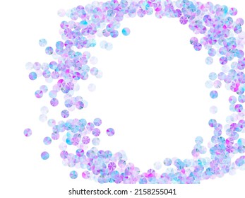 Las cuentas moradas configuran el fondo vector. Festividad de las partículas de esángulo brillante de vacaciones planchado. Patrón de parpadeo de los confeti de vacaciones.