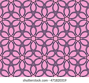 Purple. Beautiful floral pattern of geometric elements. Vector. For the design of printed products, holiday material, fashion design