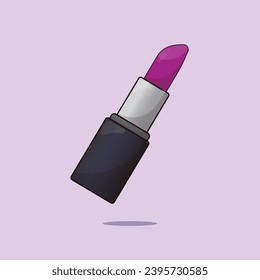 Purple Beauty Makeup Lipstick Illustration Vector Women Cosmetic Product Icon