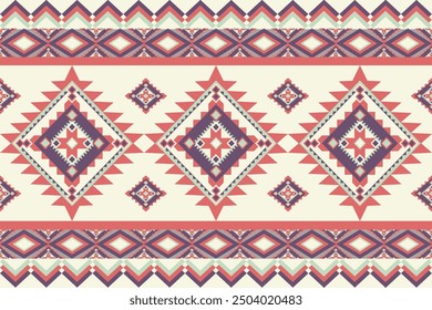 Purple beige Navajo, Native American Indian, Abstract, Ethnic, tribal, traditional seamless pattern design for carpet, print, fabrics, wrap, decorative, illustration