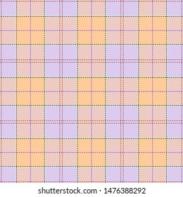 Purple and Beige Tartan Plaid Scottish Seamless Pattern. Texture from tartan, plaid, tablecloths, shirts, clothes, dresses, bedding, blankets and other textile.