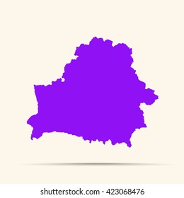 purple Belarus Map Illustration