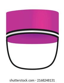 Purple bellboy hat. vector illustration