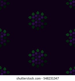 Purple berry decorations - vector background