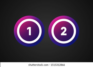 Purple Bingo Balls Vector Illustration