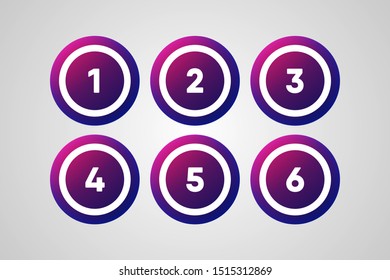 Purple Bingo Balls Vector Illustration