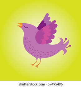 purple bird