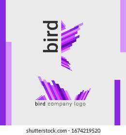 purple bird logo design. Bird Logo Template Design Vector, Emblem, Design Concept, Icon.