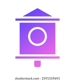 Purple Birdhouse Graphic Illustration Image