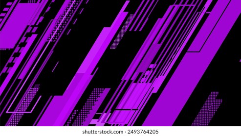 fondo abstracto púrpura y negro con líneas Ilustración vectorial