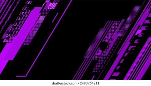 Violett und Schwarz abstrakter Hintergrund mit Linien Vektorillustration
