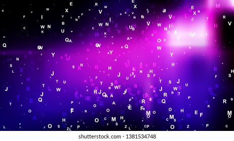 Purple and Black Alphabet Background Illustrator