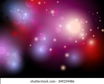 Purple black background with bokeh lights