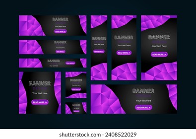 Purple and black banners set with CTA buttons: Read more.