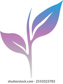 Purple Black Blue Leaf Vector