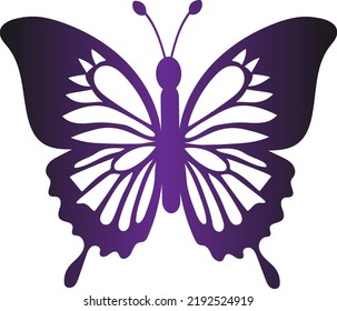 vector mariposa púrpura y negra 