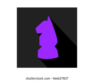 purple black horse chess icon sports equipment tool utensil image vector
