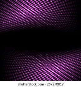 Purple and black perspective space background with dotted design