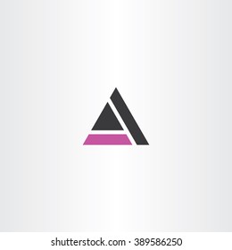 purple black triangle letter a symbol vector icon logo