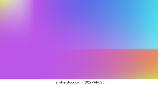 Purple Blank Neon Blurred Background. Pastel Bright Vivid Smooth Watercolor Colorful Surface. Pink Empty Rainbow Modern Design Backdrop. Violet Green Yellow Gradient Mesh Screens Illustration.