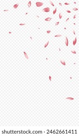 Purple Bloom Vector Transparent Background. Flower Japan Texture. Confetti Valentine Congratulation. Apple Rain Banner. Red Floral Flutter Design.