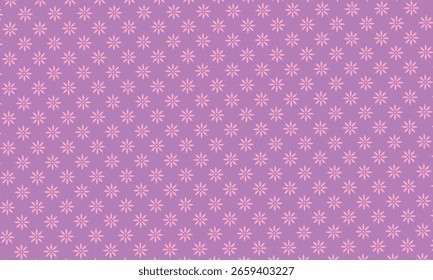 Purple Blossom Repeat Elegant Floral Pattern Background.