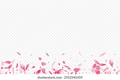 Fundo Transparente De Vetor De Flor Roxo. Pano de Fundo Petal Spa. Rosa Beauty Template. Cartão de Jardim Confete. Textura de sonho floral brilhante.