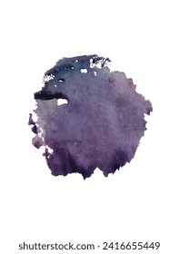 purple blot, watercolor ink brush, aquarelle purple spot, aquarelle imprint