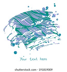 purple blot with waves background