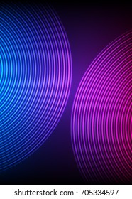 Purple blue abstract background of bright glow perspective with lighting lines. Gorgeous graphic image template. Abstract vector Illustration eps 10 for your business brochure