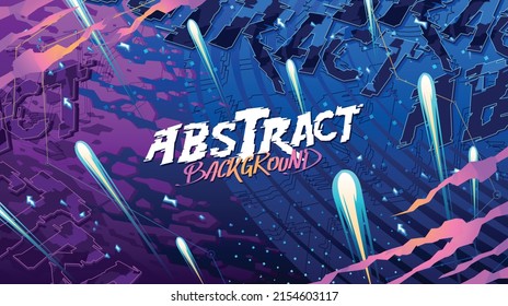 Purple And Blue Abstract Background With Comet Element.
Good For Your Background, Youtube Banner, Facebook Cover, Or Other