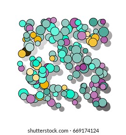 purple and blue abstract background in the form of a spray of scales and spots. purple and blue strips.