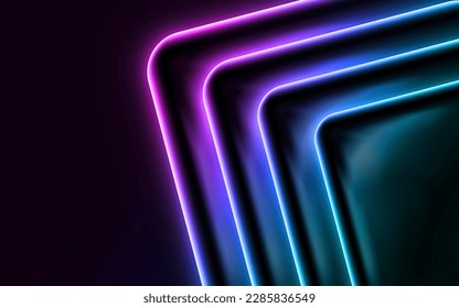 Purple and blue abstract geometric background. Scene for advertising, technology, showcase, banner, game, sport, cosmetic, business, metaverse. Sci-Fi Illustration. Product display.