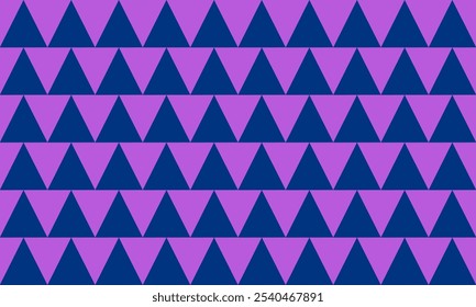 Plano de fundo roxo e azul sem costura geométrica, padrão azul de triângulos para cima e para baixo bloquear seta de repetição em azul design de imagem completa para impressão de tecido, padrão