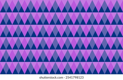 Plano de fundo roxo e azul sem costura geométrica, padrão azul de cima e baixo sobrepor triângulos diamante bloco repetir seta em azul design de imagem completa para impressão de tecido, padrão