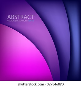 Purple And Blue Background Vector Overlap Paper Layer Curve Line Gradient Color Tone With Space For Text Design