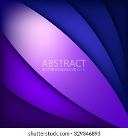 Purple and blue background vector overlap paper layer curve line gradient color tone with space for text design