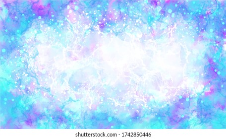 Purple blue background watercolor. Purple blue splash watercolor. Water color backdrop. Purple blue background watercolor. Colorful Abstract Purple blue splash watercolor on white background.