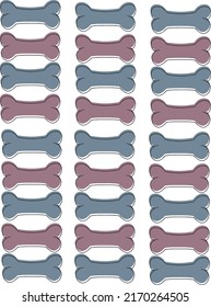 Purple and blue bones pattern, vector art