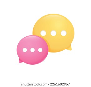 Purple and blue chat bubble. UI design icon. Vector illustration.