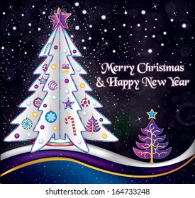 Purple and Blue Christmas Wishes